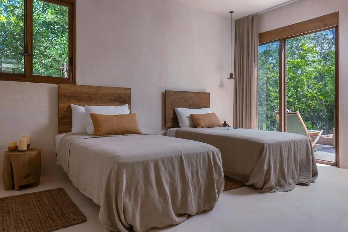 Boho 3Br Villa Organic Design Gated & Rooftop 图卢姆 度假居