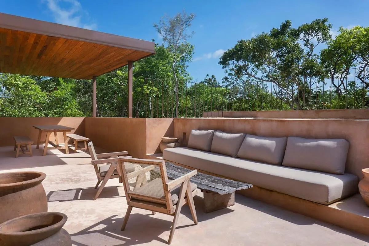 度假居 Boho 3Br Villa Organic Design Gated & Rooftop 图卢姆