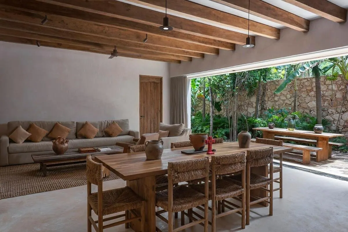 Boho 3Br Villa Organic Design Gated & Rooftop 图卢姆 度假居
