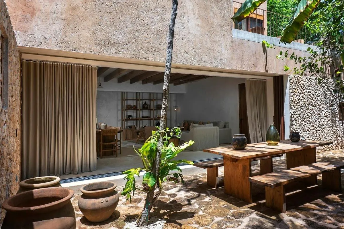 Boho 3Br Villa Organic Design Gated & Rooftop 图卢姆 墨西哥