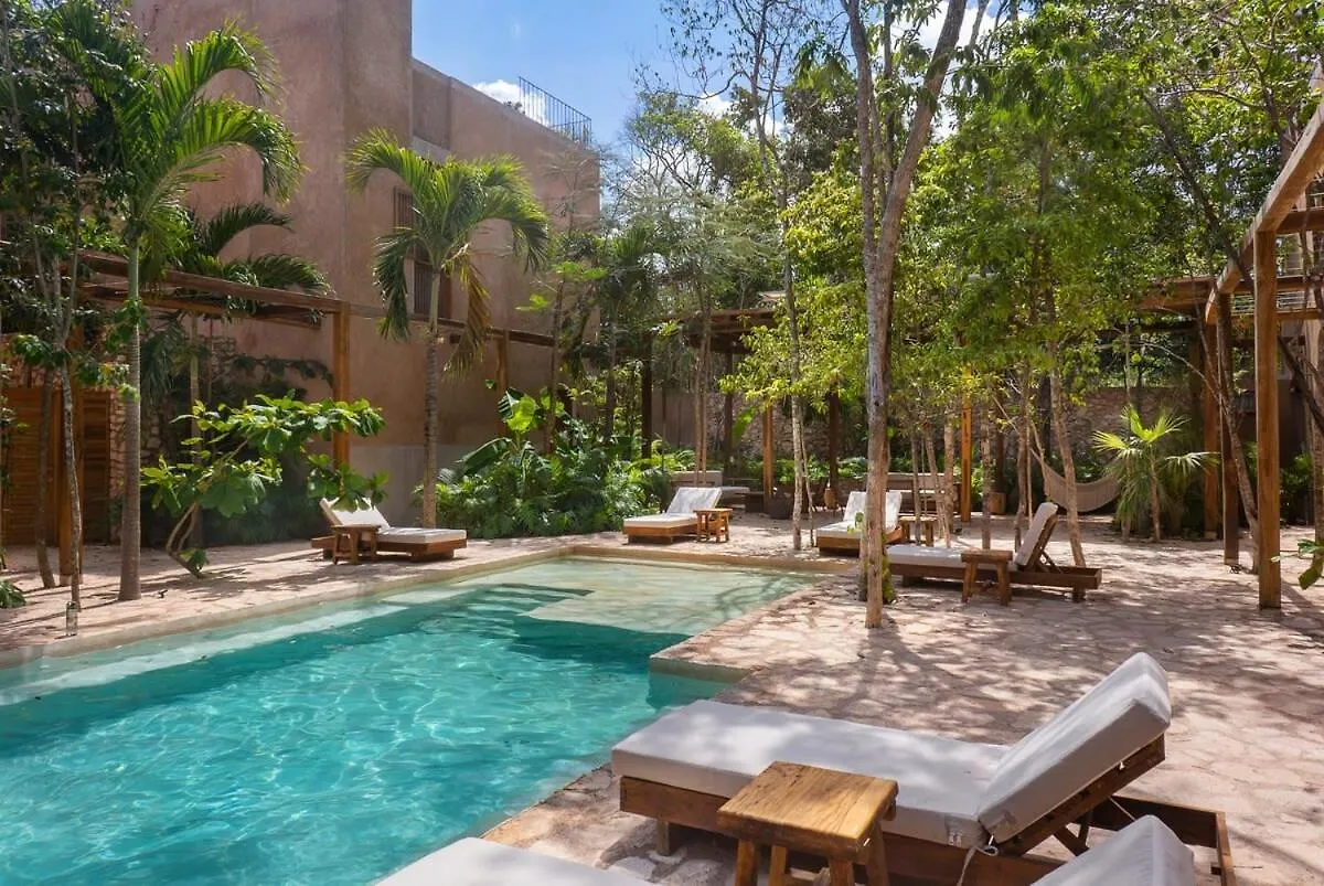 Boho 3Br Villa Organic Design Gated & Rooftop 图卢姆 墨西哥